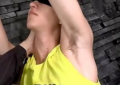 Rubbin Leo 's fuckin luscious huge cock&balls