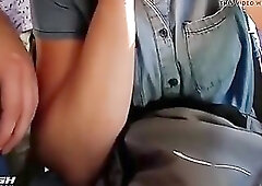 Groping Woman's Leg on the bus