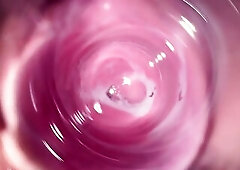 Camera unfathomable inside Mia's teen creamy twat