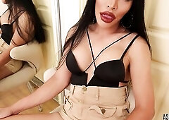 ASIANTGIRL - Hotty oriental ladyboy with large ramrod