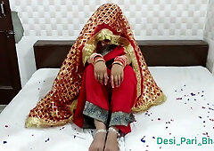 Chubby Indian bride on her honeymoon with Arab lover swallows every drop