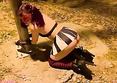 COSPLAY OF HARRY PORTTER SLAVERY IN A PUBLIC PARK part two LAURA NYNPHE