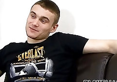 British hunk exercises before masturbating and cumming hard