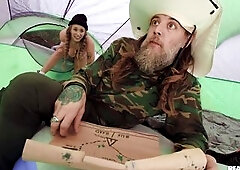 Busty Blonde Fucks A Big Cock In The Forest