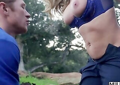 MILFY Sexy Officer teaches bad hunk a lesson