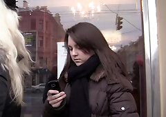 Pick up fuck with blonde in hot lingerie