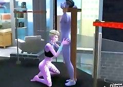 BDSM sex with cartoon animation and some horny characters too