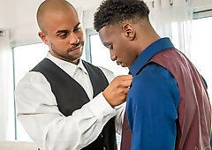 Young BBC hottie Marquee D.Angelo analyzing Julian Grey