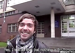 Big dick student oral sex with cumshot