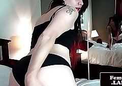 Teasing ts amateur pleasures her asshole