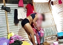 Young desi wife in a sundress explores naughty adventures with an Indian aunty