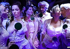 Gorgeous old-fashioned orgy with awesome chicks Shalina Devine and Angie Lynx