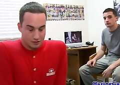 Straight college student cocksucking for frat