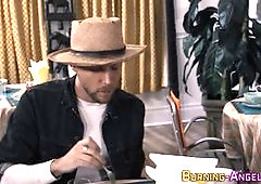 Tattooed MILF goth gets pussy pounded