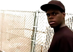 Ebony gangster is giving head to white