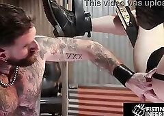 FISTING INFERNO - Blindfold, Flogging, Sling Dr. Troy Daniels Owns Serg Shepard