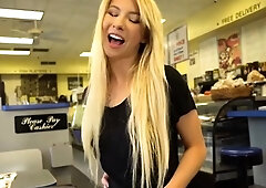 Passionate sex with teen waitress Kenzie Reeves