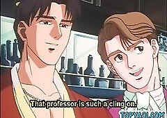 Anime homosexual guys in dark room