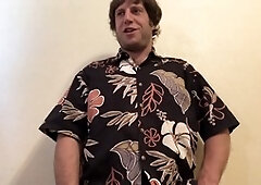 Dominant guy humiliates and teabags in gay POV - condensed version