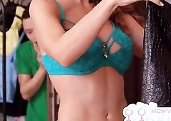 Stepmom Natalie Grace Catches Me Sniffing Her Juicy Pants Then Entreats For My Creampie Load