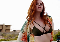 Ginger & brunette STEPMOM models Krystal Kitten & Taya Vais with Playboy