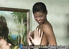 Euro Swingers Banging Hawt Ebony Maid