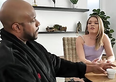 Katie Cant Help But Take A Ride On Her Roommates Huge Dick