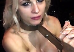 Big tit blonde amateur MILF seduced by a taxi