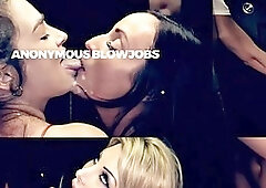 Redhead Eve Bardot Gags on Big Cock at Glory Hole