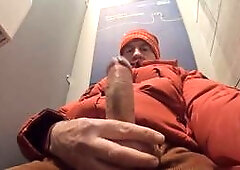 Public restroom fun with cum eating and cruising for gay guys