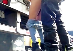 TRANSSEXUAL OUT BEHIND HER JOB GETTING RAWDOG AND CREAMPIED (READBIO)