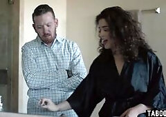 Hot latina MILF Victoria Voxxx dressing up as his wife just like he wanted and once she was perfect she gave him an amazing blowjob and bounced on top