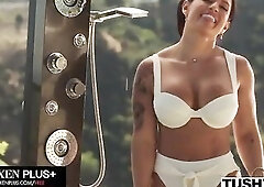 TUSHY Hawt mother I'd like to fuck Divorcee Eva Angelina Gets DPed By Her 2 Hawt Neighbors