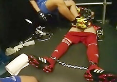 nike shoe fun with basketball sport guy