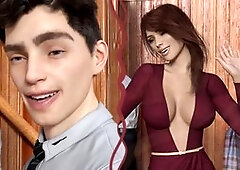 My hot stepmom, orgia, big tits milf