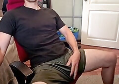 Awesome A gets off in his shorts