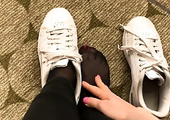 Maitresse Madelines solo foot fetish POV