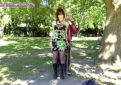 Park Suspension #3 - Girl Tied In A Cartoon Tie & Suspended From A Tree