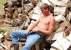 ColbyKnox - Attractive gay wanking in the woods