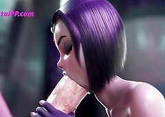 Starfire Bangs Raven Hardcore ( Toon Parody )