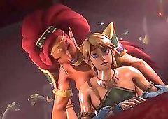 Femboy Link and Futa Urbosa