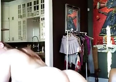 Redhead Stripping and Showing her Pussy