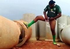 After the football match, The Hunter Black enjoys some solo outdoor action