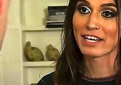 Lucky neighbor loves to suck the TS babe's big cock