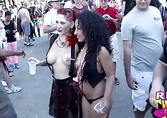 Wild Street Party Flashing in Key West Super High Quality Movie three