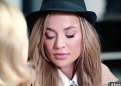 Lesbian babes Lilly Bell and Blake Blossom roleplaying and have lesbian sex!