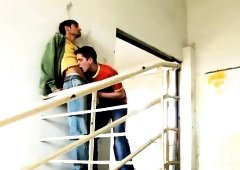 Two dazzling gay studs with huge dicks fulfill their bareback fantasy