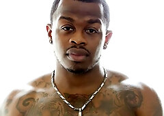 Black hunk named Mustang jerking off like a madman