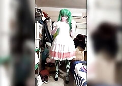 Kigurumi sakura suit kawaii masturbating