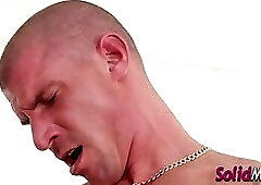 Real hot gay guy gets bukkake facial